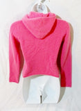 Womens Ladies VINCE CASHMERE Cardigan Sweater Hoodie PINK S COTTON CANDY