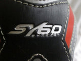 BOYS EASTON SY60 Performance Ice Hockey Skates Leather Sz 3 BLACK SILVER Winter