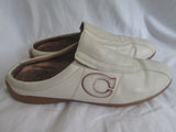 Womens COACH SUSIE Leather Clog Shoe Signature Sneaker Athletic WHITE 8