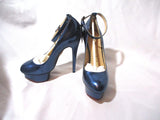 NEW CHARLOTTE OLYMPIA DOLORES High HEEL Pump Shoe Platform NWT ELECTRIC BLUE 36.5