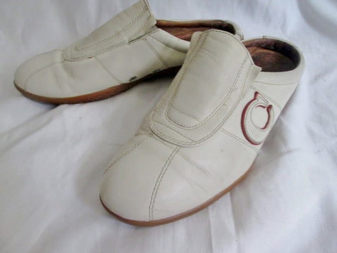 Womens COACH SUSIE Leather Clog Shoe Signature Sneaker Athletic WHITE 8