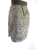 NEW NWT ZADIG VOLTAIRE JASMINA PAILLETT Sequin Skirt 36 Silver DELUXE