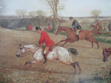 Vintage Antique FULL CRY Horse Equestrian Racing Framed Print ART ALKEN