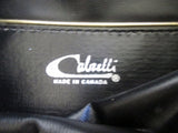 CABRELLI CANADA LEATHER Metal Loop Hoop Handle Purse Shoulder Bag GREEN Satchel