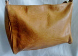 NEW CARLOS SANTANA Quilted Vegan Shoulder Bag Satchel COGNAC BROWN