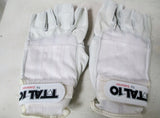NEW Mens SARANAC TOTAL 10 Leather Workout Cycling Aerobic Fitness Gloves WHITE S