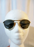Vintage 12K GF 6 1/4 Pilot Aviator GOLD Filled Sunglasses Wrap Mens Womens