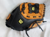 WILSON 11" A2451 Baseball Brown Black Leather Glove Softball Fielding