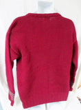 Mens HENRY GRETHEL Winter Knit Ski SHETLAND Sweater S Wool GRAY RED Christmas