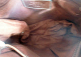 FOSSIL leather woven hobo satchel shoulder crossbody bag BROWN M Key