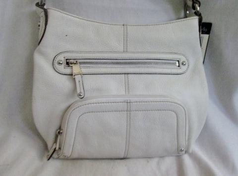 NEW TIGNANELLO Leather POCKET PERFECTION Crossbody Bag WHITE M Organizer