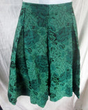 WOMENS Ladies H HILFIGER Party Prom Formal 2 Pleated SKIRT GREEN BLACK