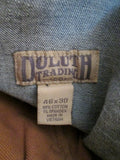 Lot 2 Mens DULUTH TRADING CO. DENIM BLUE Jeans Pants DUNGAREES 46 X 30