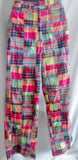 Womens TAILOR NEW YORK Casual Cotton Cropped Pants MADRAS PLAID 8 Preppie