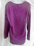 NEW NWT WOMENS EARTH YOGA ORGANIC NOVELTY TEE Top Shirt Purple XXL