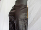 NEW NWT GUCCI ITALY LEATHER Skinny Trouser PANTS BLACK 42 S Goth Womens Stretchy