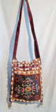 Funky Patchwork Festival COWRIE SHELL EMBROIDERED Crossbody Ethnic Bag Purse Hippie Vegan Indie