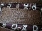 TIGNANELLO Pebbled Leather Shoulder Bag Handbag Satchel Tote CAMEL BROWN Hobo