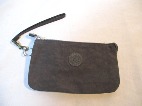 KIPLING MONKEY change coin purse Wallet Organizer Wristlet Charcoal BLACK