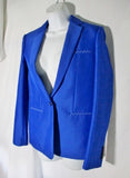 NEW NWT CELINE ITALY Set Pleated Pant Suit 36 / 4 ROYAL BLUE Formal
