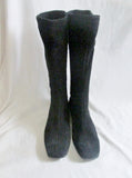 Womens LA CANADIENNE 22248 Suede Leather Tall BOOT Shoe Waterproof BLACK 9.5