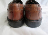 Mens HANOVER L.B. SHEPPARD BROGUE Leather WINGTIP OXFORD Shoes 10A BROWN