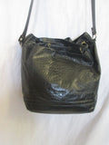 REEM genuine leather hobo crossbody purse bag FRINGE TASSEL BLACK Boho Indie