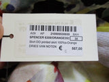 NWT NEW DRIES VAN NOTEN Silk SPENCER SKIRT 38 / 6 GRAY ORANGE BLACK belt