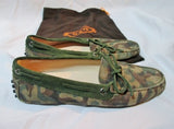NEW Womens TOD'S ITALY Suede CAMO Driving Moccasins Shoe 36 6  Slip on Leather