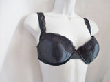 NEW NWT STELLA MCCARTNEY Clara Whispering lace silk bra 34D BLUE SEXY contour