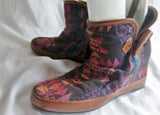 ALDO AZTEC LEATHER Tapestry ANKLE BOOT WESTERN SHOE BROWN 6 Ethnic Slouch