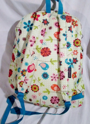 jansport backpack flower print JANSPORT Travel Book BAG Backpack Rucksack Bag Vegan School FLORAL BIR – Psychotic Leopard