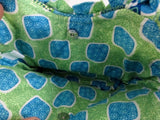 NEW VERA BRADLEY LILY DOODLE DAISY Vegan Quilted Purse Clutch Bag BLUE GREEN S