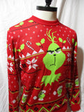 Dr. Seuss GRINCH Holiday Sweater Christmas XL RED