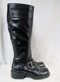 Womens J. CREW Leather HARNESS Moto Rocker BOOTS Shoes BLACK 6 Riding