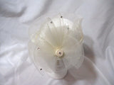 WHITTALL & SHON BENGALINE Church HAT CAP Festival CREME WHITE Wedding