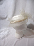 WHITTALL & SHON BENGALINE Church HAT CAP Festival CREME WHITE Wedding