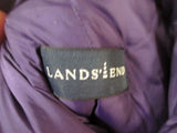 Womens Ladies LAND'S END DOWN Puffer Winter Vest Coat Jacket PURPLE L 14-16 PLUM