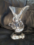 Signed Studio GLASS CHAMBERED NAUTILUS SEASHELL Vase Vessel CLEAR