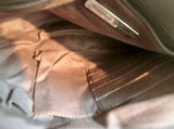 PRESTON & YORK Suede Leather Floral Patch Shoulder Bag Purse M RED WINE