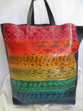 NWT NEW CELINE CABAS AYRES SNAKE Multi RAINBOW Tote Bag PYTHON PRIDE