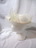 WHITTALL & SHON BENGALINE Church HAT CAP Festival CREME WHITE Wedding