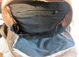 Distressed GENUINE Leather BACKPACK Shoulder Rucksack Travel BAG COGNAC BROWN Hippie