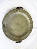 ANTIQUE Set  1790s 1800s CARPENTER HAMBERGER Pewter Round Warming Plate