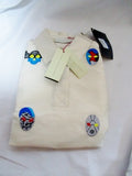 NWT NEW STELLA MCCARTNEY LUCHA LIBRE Shirt Top 42 M Embroidered Patch SAND