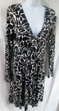 WOMENS Original MILLY of NEW YORK Dress S Belted BLACK WHITE Sexy Retro