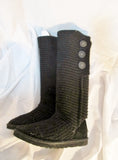 Womens UGG AUSTRALIA 5819 CLASSIC CARDY KNIT Sweater BOOTS Shoes BLACK 9