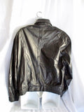 ZILLI NAPOLEON FRANCE LAMBSKIN Leather Silk moto jacket BLACK 52 coat MENS biker