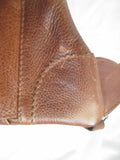 LATICO NJ USA Tooled Leather HOBO PAISLEY Embossed Satchel Purse Bag BROWN