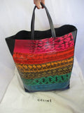 NWT NEW CELINE CABAS AYRES SNAKE Multi RAINBOW Tote Bag PYTHON PRIDE